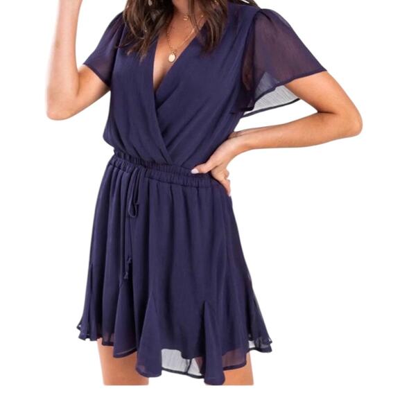 Francesca's Collections Dresses & Skirts - Francesca's Amelia Gadot Navy Blue Mini Dress NWT